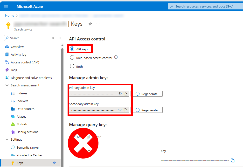 Azure AI Search API Key